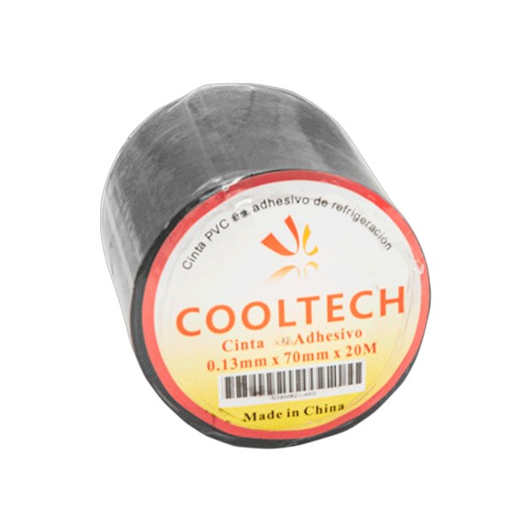 Cinta PVC Cooltech Sin Adhesivo Negra x 20 Mts 