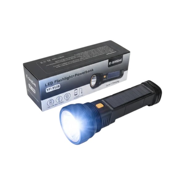 Linterna Solar USB 1200mAh USB LED