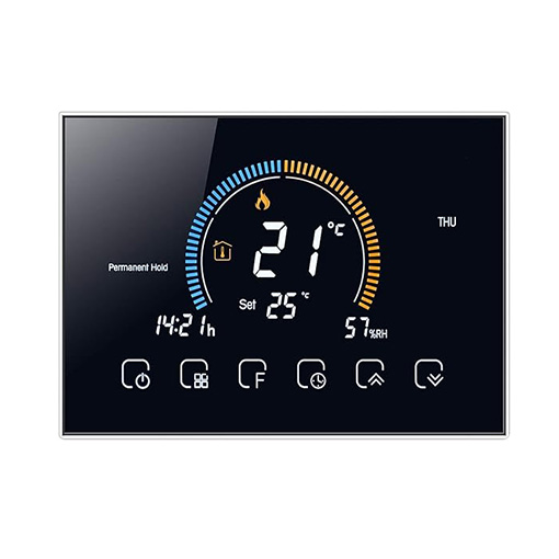 Termostato Cooltech Inteligente Negro Con Calefaccion 16A Y Sensor