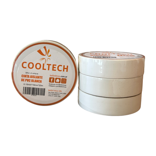[Z1-HP20-B] Cinta Aislante Cooltech 20 Mts Blanca 