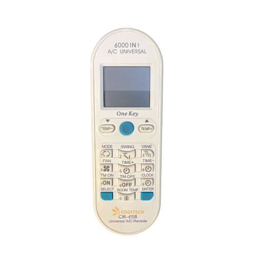 [CR-E08] Control Remoto Universal Aire Acond. 6000 En 1 Cooltech